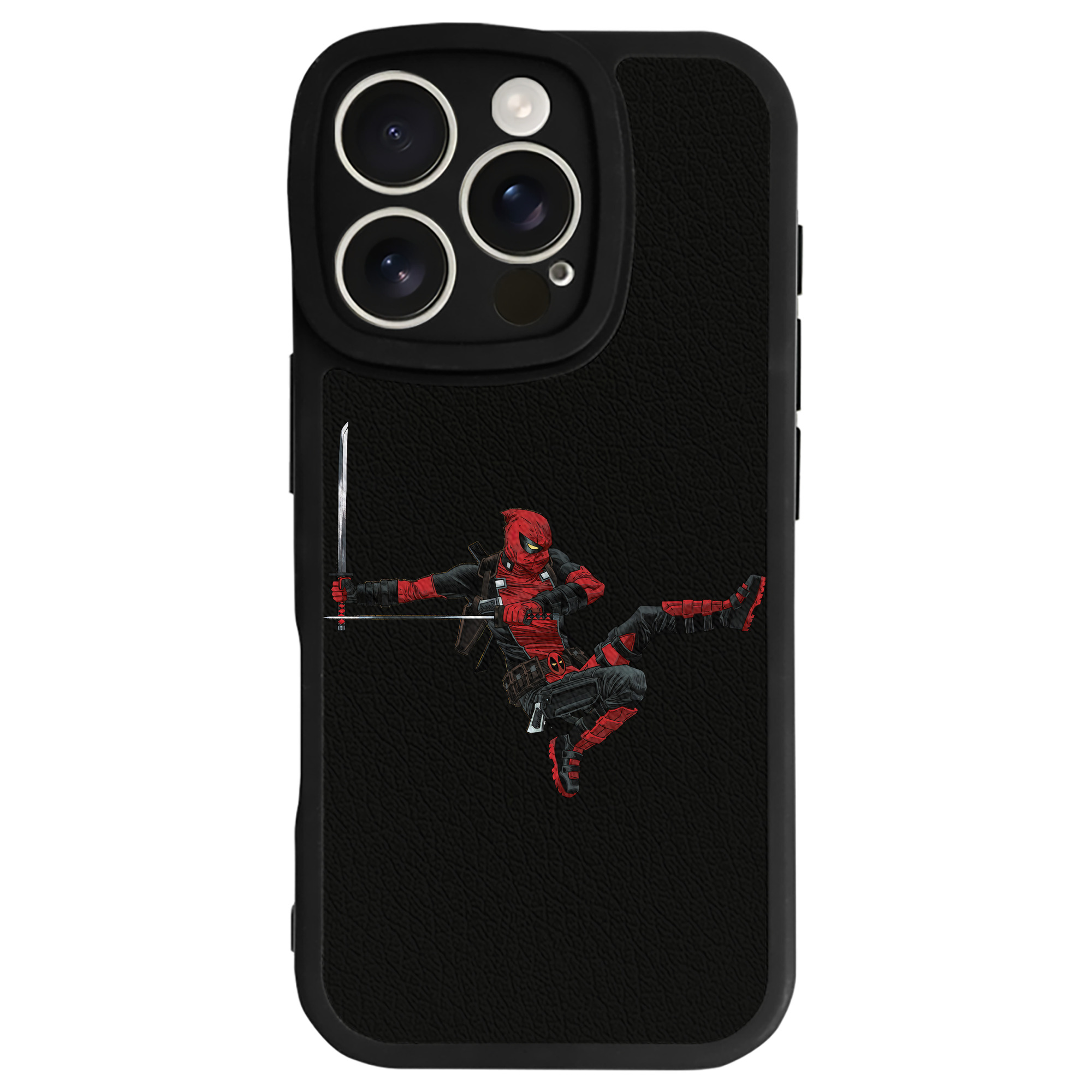 （画像用） Deadpool デッドプール 【iPhone 16シリーズ対応】シリコンスマホケース（レザー調） 材質：シリコン